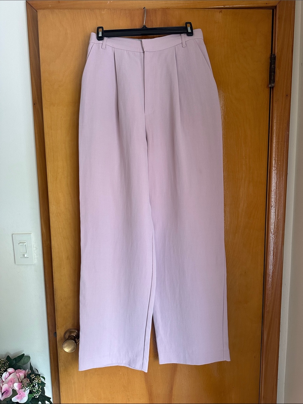 Zara Wide-Leg Trousers in Light Lilac